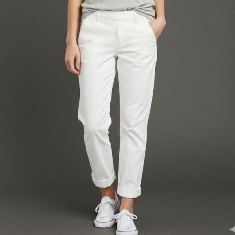J. Crew Stretch City Fit White Ankle Length Pants Size 00